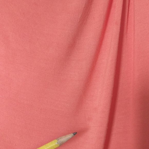 H&M Melon Orange Cap Sleeve Gathered Neckline Ruching Detail M - Picture 4 of 6